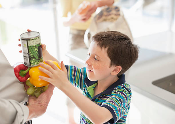 Woman organizing pantry